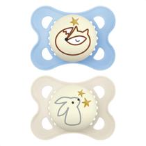 Kit com 2 Chupetas Night Mam 0-6m Tam1 Azul CH22221