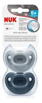 Kit com 2 Chupetas NUK 100% Silicone S2 Sensitive Soft 6 a 18 Meses