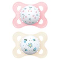 Kit com 2 Chupetas Original MAM 0-6m Tam1 Menina Rosa CH23222