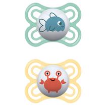 Kit com 2 Chupetas Perfect MAM 0-6m Neutras + Estojo Kit com 2 Chupetas Perfect MAM 0-6m Neutras + Estojo