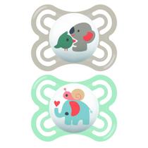 Kit com 2 Chupetas Perfect MAM 0-6m Neutras + Estojo Kit com 2 Chupetas Perfect MAM 0-6m Neutras + Estojo