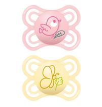 Kit com 2 Chupetas Perfect MAM 0-6m Rosa + Estojo Kit com 2 Chupetas Perfect MAM 0-6m Rosa + Estojo