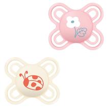 Kit com 2 Chupetas Perfect Start Mam 0-2m Tam1 Rosa CH70122