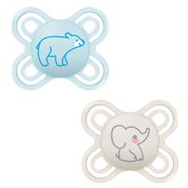 Kit com 2 Chupetas Perfect Start Mam 0 a 2m Tam1 Azul