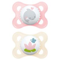 Kit com 2 Chupetas Sayings Flow Mam 0-6m Tam1 Rosa CH 24222