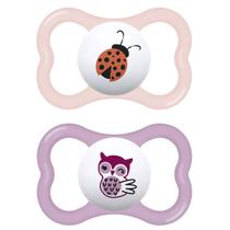 Kit com 2 Chupetas Supreme Bico de Silicone 6m+ Rosa - MAM Kit com 2 Chupetas Supreme Bico de Silicone 6m+ Rosa - MAM