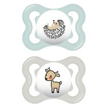 Kit com 2 Chupetas Supreme MAM 0-6m Neutra + Estojo