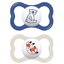 Kit com 2 Chupetas Supreme MAM 6m+ Azul + Estojo Kit com 2 Chupetas Supreme MAM 6m+ Azul + Estojo