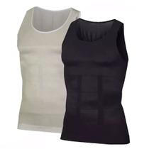 Kit com 2 Cintas Modeladoras Masculinas Bodyshaper Alta Compressão Kit com 2 Cintas Modeladoras Masculinas Bodyshaper Alta Compressão