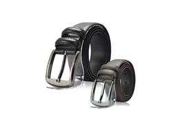Kit com 2 Cintos Largo Masculino Em Couro Com Cor Preto Tamanho 110