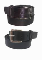 Kit com 2 Cintos Masculino De Couro 3,5 cm Largo Fivela em Inox Fabricação Própria