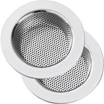 Kit com 2 coadores para pia de cozinha em aço inoxidável 11,5 cm Kit com 2 coadores para pia de cozinha em aço inoxidável 11,5 cm