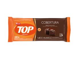 Kit com 2 Cobertura Top Meio Amargo Barra 1,050kg