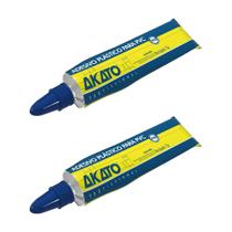 Kit Com 2 Cola Adesivo Plástico Pvc Em Bisnaga 75G - Akato