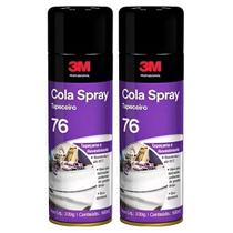 Kit com 2 Cola Adesivo SPRAY Tapeceiro 76 3M