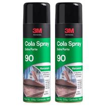 Kit com 2 Cola SPRAY 90 Marcenaria EXTRA Forte 330G 3M Kit com 2 Cola SPRAY 90 Marcenaria EXTRA Forte 330G 3M