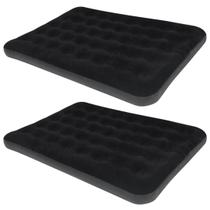 Kit com 2 Colchões Infláveis Casal Deluxe Comfort Bel Preto para Camping Viagem e Hospedagem com Conforto