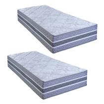 Kit com 2 Colchões Solteiro Molas Ensacadas Samambaia 30x88x188cm Paropas by Ecosono