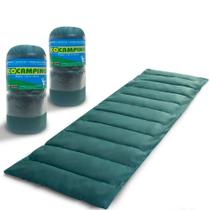Kit com 2 Colchonetes Camping Acampamento Solteiro 60x190cm