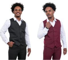 Kit Com 2 Coletes Social Masculino Diversos Tamanhos Pronta Entrega