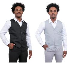 Kit Com 2 Coletes Social Masculino Diversos Tamanhos Pronta Entrega