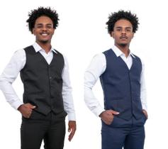 Kit Com 2 Coletes Social Masculino Diversos Tamanhos Pronta Entrega