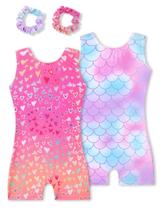 Kit com 2 Collants Brilhantes para Ginástica Feminina Tstiti Kit com 2 Collants Brilhantes para Ginástica Feminina Tstiti