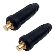 Kit com 2 Conector Engate Rápido para Inversora de Solda 9mm Macho - Para Cabo Kit com 2 Conector Engate Rápido para Inversora de Solda 9mm Macho - Para Cabo
