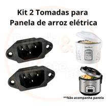 Kit com 2 Conectores tomada para panela de arroz e de pressão elétrica Kit com 2 Conectores tomada para panela de arroz e de pressão elétrica