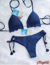 Kit Com 2 Conj. De Biquini Cortininha Com Fio Duplo