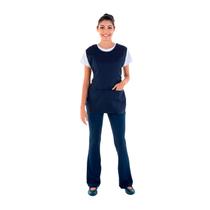 Kit com 2 Conjuntos de Calça Bailarina, Camiseta e Bata para Copeira, Arrumadeira, Faxineira, Babá