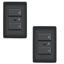 Kit com 2 Controlador ou Variador de Velocidade para Ventilador Bivolt Habitat Black - Fame Kit com 2 Controlador ou Variador de Velocidade para Ventilador Bivolt Habitat Black - Fame
