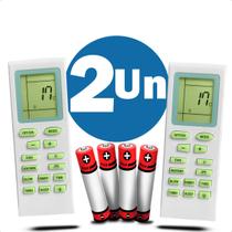 Kit com 2 Controle Remoto Compatível Com Ar Condicionado Split Gree