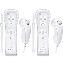 Kit com 2 Controles Burcica para Wii Remote e Nunchuck Branco