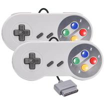 Kit com 2 Controles com Fio para SNES KIWITATA, Conector de 7 Pinos Kit com 2 Controles com Fio para SNES KIWITATA, Conector de 7 Pinos