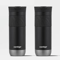 Kit com 2 Copos Térmicos Byron SNAPSEAL Preto Contigo 591ml