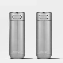 Kit com 2 Copos Térmicos Luxe AUTOSEAL Inox Contigo 473ml
