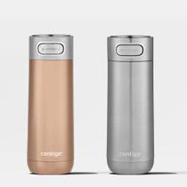 Kit com 2 Copos Térmicos Luxe AUTOSEAL Inox e Chardonnay Contigo 473ml