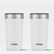 Kit com 2 Copos Térmicos Street Branco Contigo 473ml Kit com 2 Copos Térmicos Street Branco Contigo 473ml
