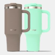 Kit com 2 Copos Térmicos Streeterville Inkycap e Verde Água Contigo 1,18L Kit com 2 Copos Térmicos Streeterville Inkycap e Verde Água Contigo 1,18L