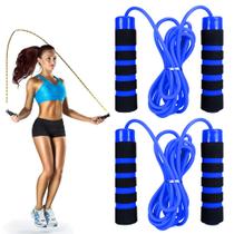 Kit com 2 Cordas de Pular com Rolamento Azul - MBfit Kit com 2 Cordas de Pular com Rolamento Azul - MBfit