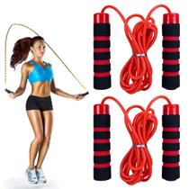 Kit com 2 Cordas de Pular com Rolamento Vermelho - MBfit