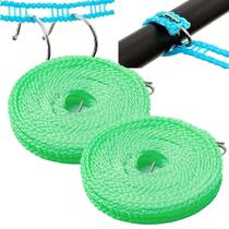 Kit com 2 Cordas De Varal Dupla Corda Antiderrapante em Nylon 5 metros Cordinha Fácil de Instalar Kit com 2 Cordas De Varal Dupla Corda Antiderrapante em Nylon 5 metros Cordinha Fácil de Instalar
