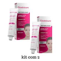 Kit com 2 Creme Facial Antirrugas Antissinais 60g Cicatricure