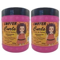 Kit Com 2 Creme Fixador de Cachos Gelatina Curls 500g Coiffer No Poo Low Poo