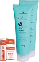 Kit Com 2 - Creme para Afinar os Pés com Uréia Spa 250g + 1 Vitamim C+