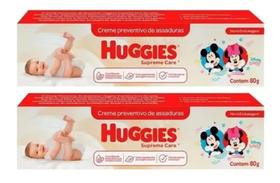 Kit Com 2 Creme Preventivo De Assaduras 80g Huggies Óleo de Amêndoas