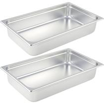 Kit Com 2 Cubas Gn Gastronômicas Rechaud Buffet Inox 1 Por 1 x 100