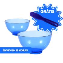 Kit com 2 Cubetas e 1 Espátulas Anatômica Grátis p Ceras, Alginatos, Gesso, Cremes de Salão