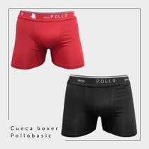 kit Com 2 Cueca Boxer Box Pollo Basic Microfibra Qualidade Conforto Dia a Dia